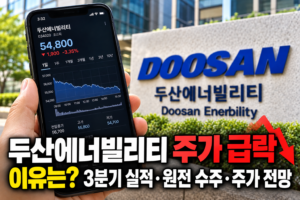 두산에너빌리티 주가 급락 뉴스 썸네일