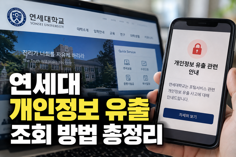 연세대 개인정보 유출 조회 안내