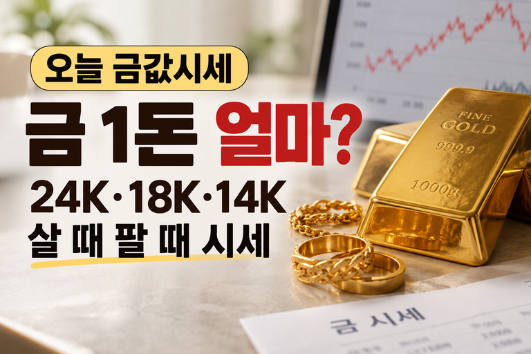 오늘 금값, 1돈 시세 알아보기