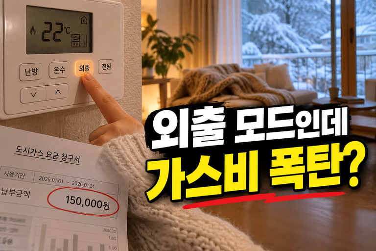 외출 모드인데 가스비 폭탄_
