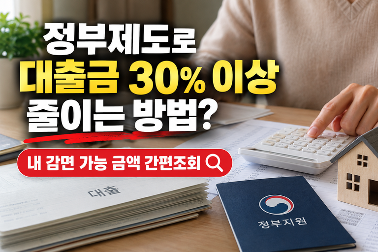 정부제도로 대출금 30% 줄이기