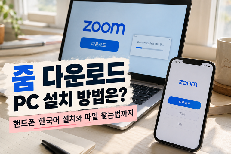 줌 다운로드와 설치 방법 안내